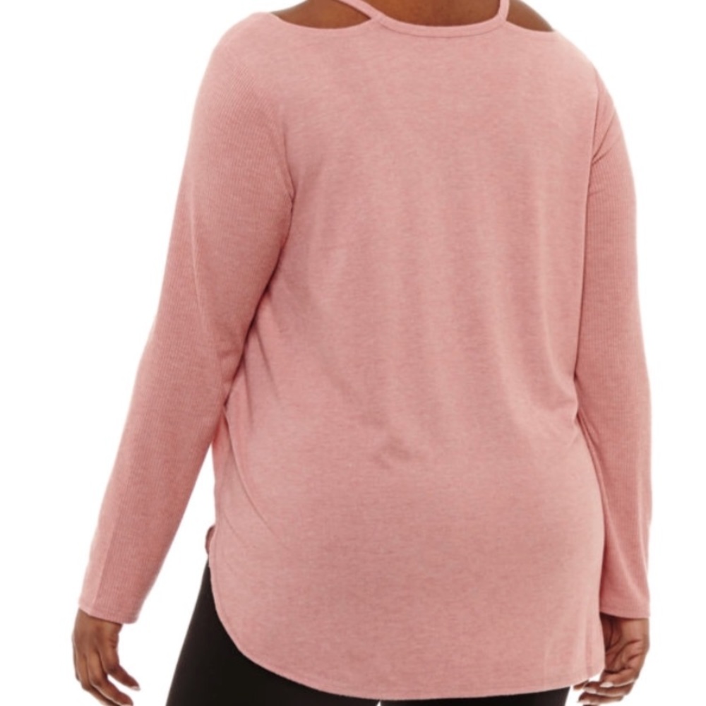 🔥🔥Soft Cutout Neckline Top - Gentle Rose - Picture 2 of 4